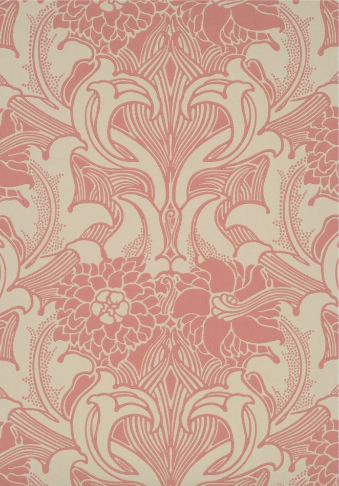 Dahlia Scroll - Carmine