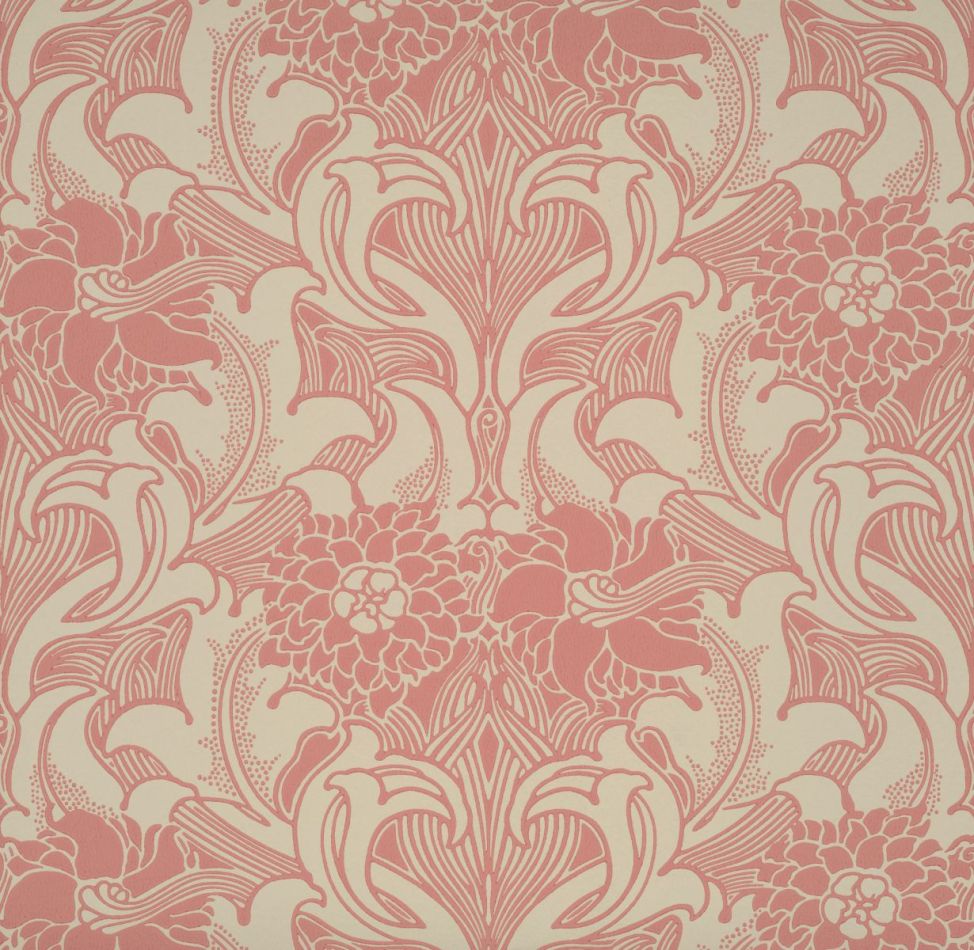 Dahlia Scroll - Carmine