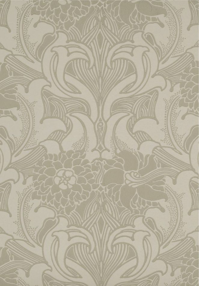 Dahlia Scroll - French Grey