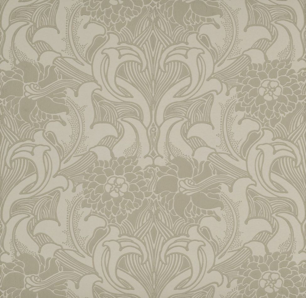 Dahlia Scroll - French Grey