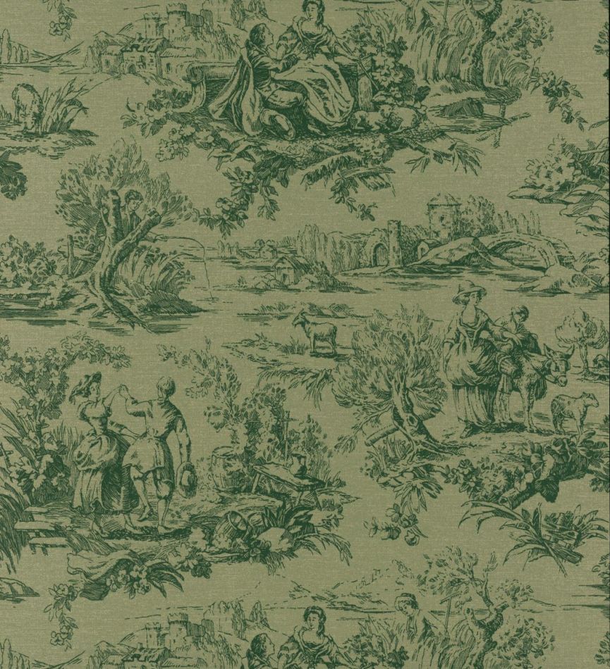 Lovers' Toile - Dark Brunswick Green