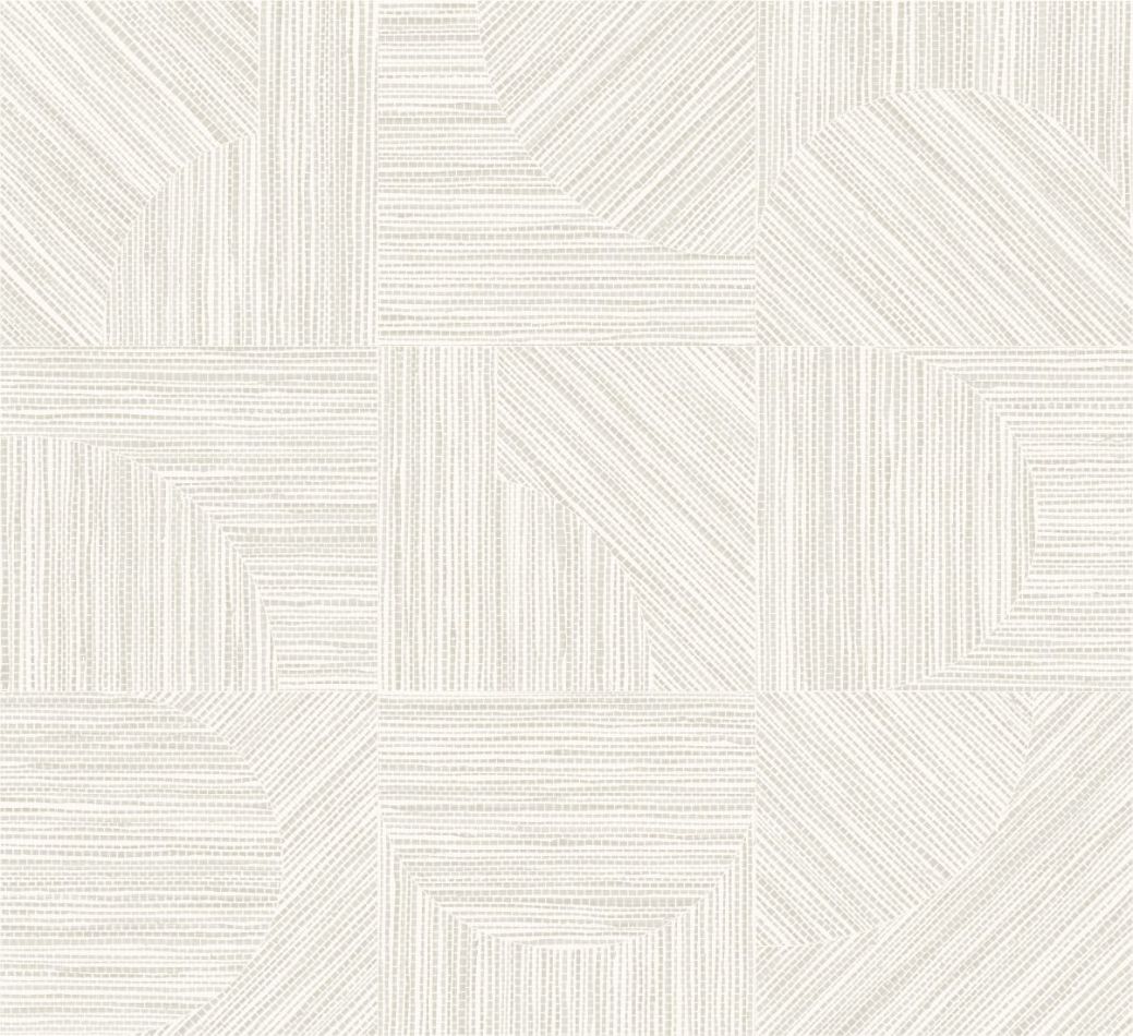 Arte International Essentials Tangram Splice 24083 Washed White Wallpaper