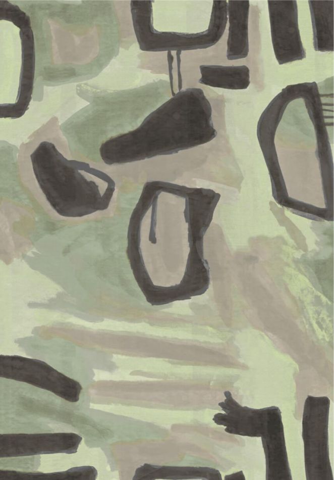 Silk Scarf Anthracite sur lichen AST NT01402