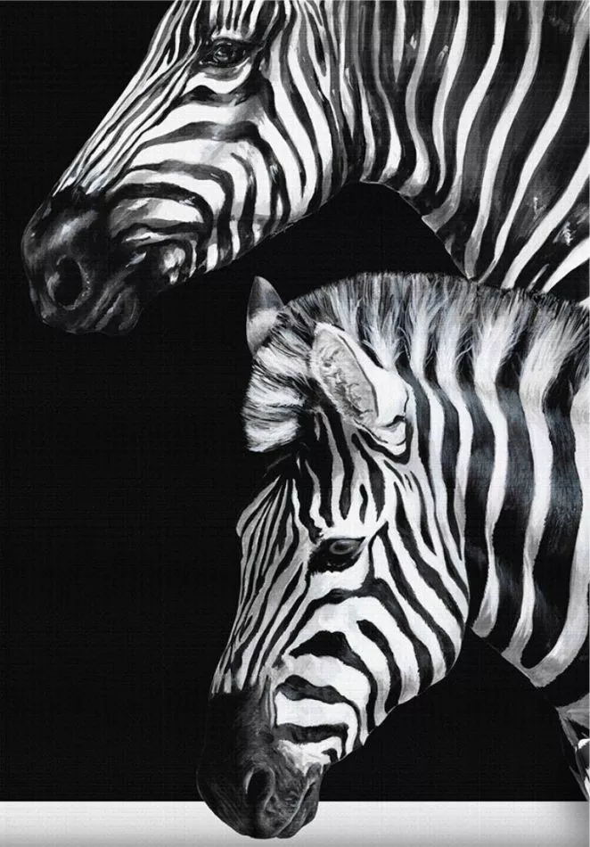 Zebra Duo Teletta Mural