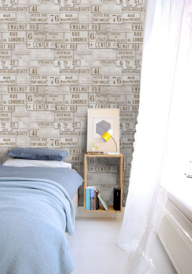 Vintage Signs Taupe WP20036