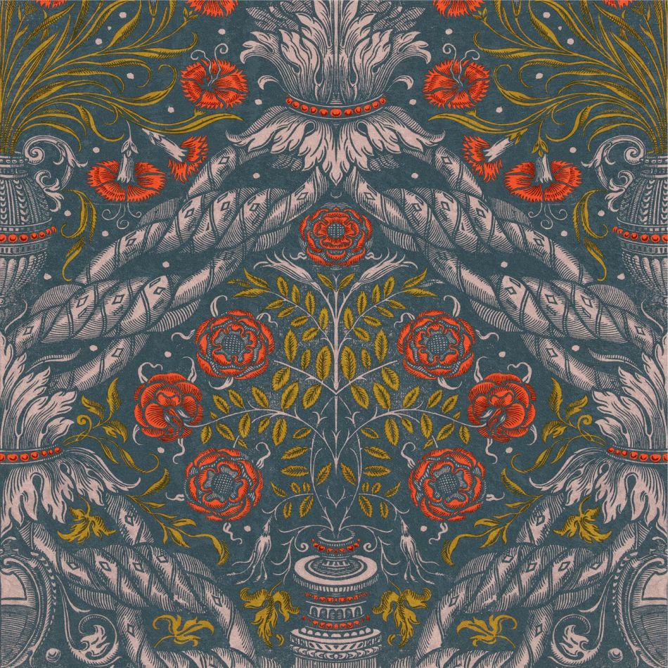 FLORAL ORNAMENT Scarlet WP20471