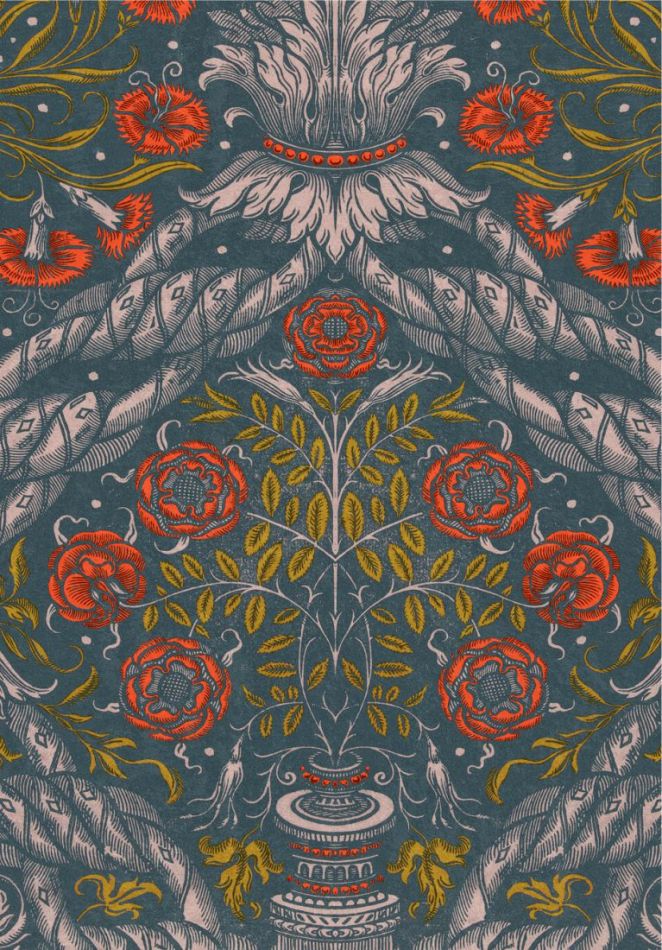 FLORAL ORNAMENT Scarlet WP20471