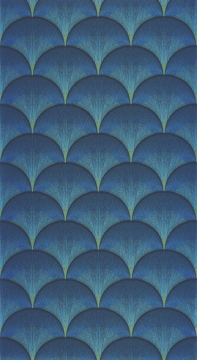 1922-75 | Axis Indigo Koroseal Silk Texture Commercial Vinyl Wallpaper