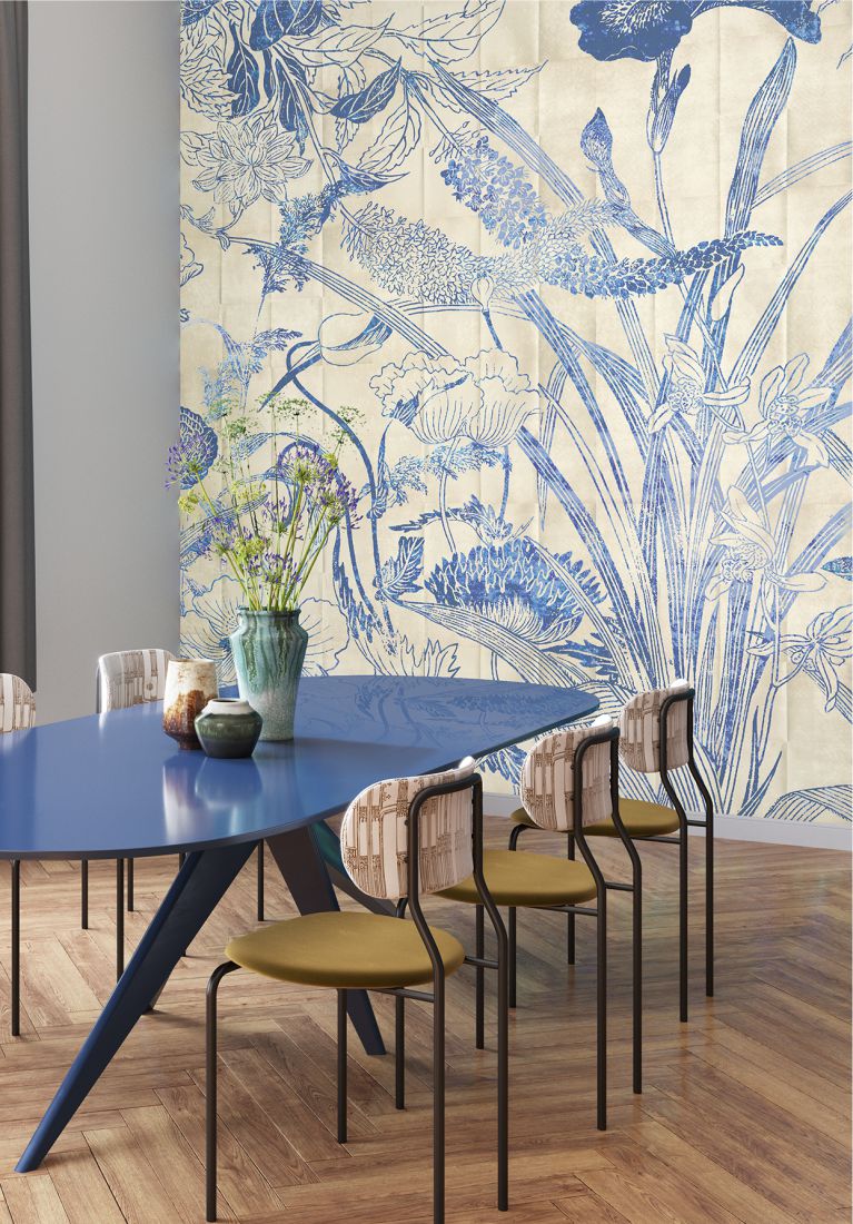 Blue delft tile Wallpaper - Peel and Stick or Non-Pasted