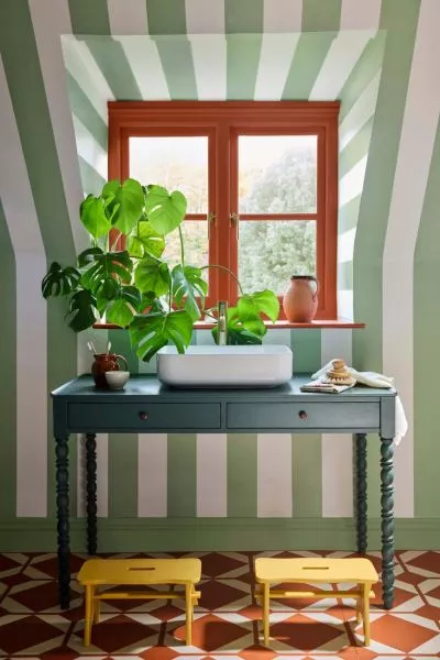 Broad Stripe - Pea Green