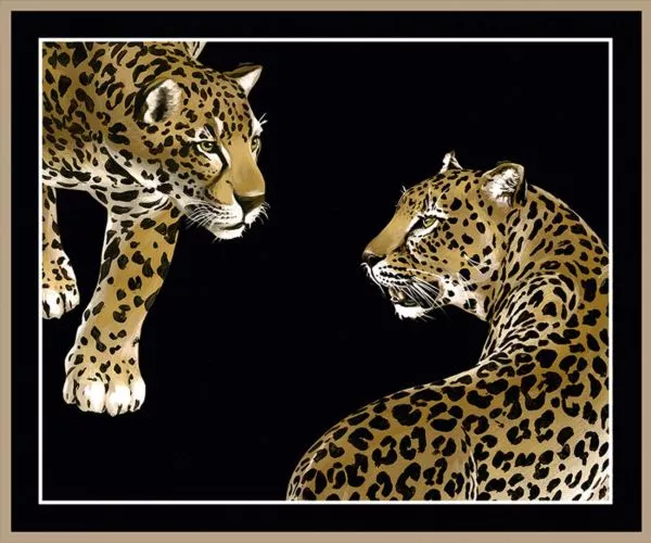 Leopardo Duo Teletta Wandbild